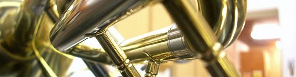 Close-up of a trombone