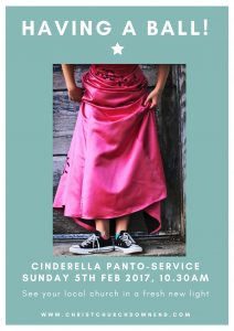 Flyer for the Cinderella Panto at Christ Church on the 5 Feb 2017.