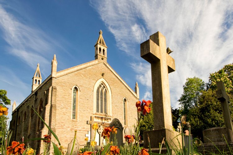 Christ Church Downend exterior from the main driveway from Downend Road