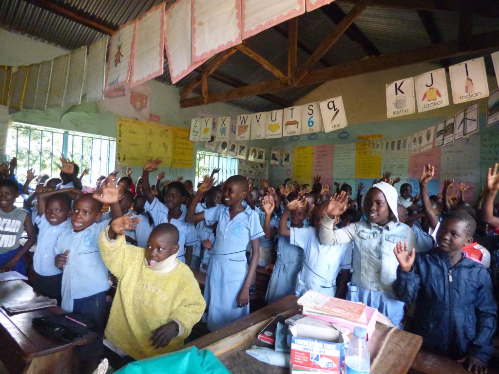 A photo of a classroom at Wiggins Primary School in Kumi